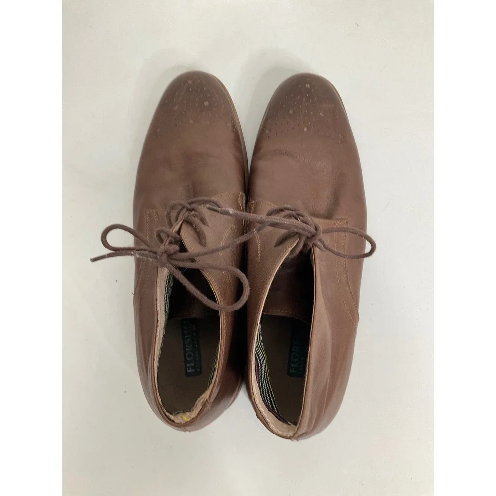 Florsheim Mens Brown Leather Chukka Boots Medallion Toe 15085-200‎ Size 10.5 D